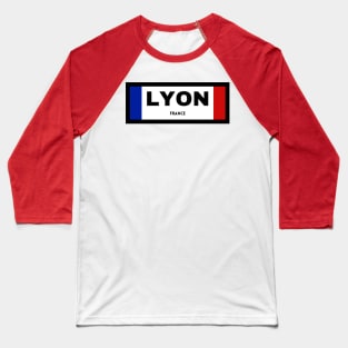 Lyon City in French Flag Baseball T-Shirt